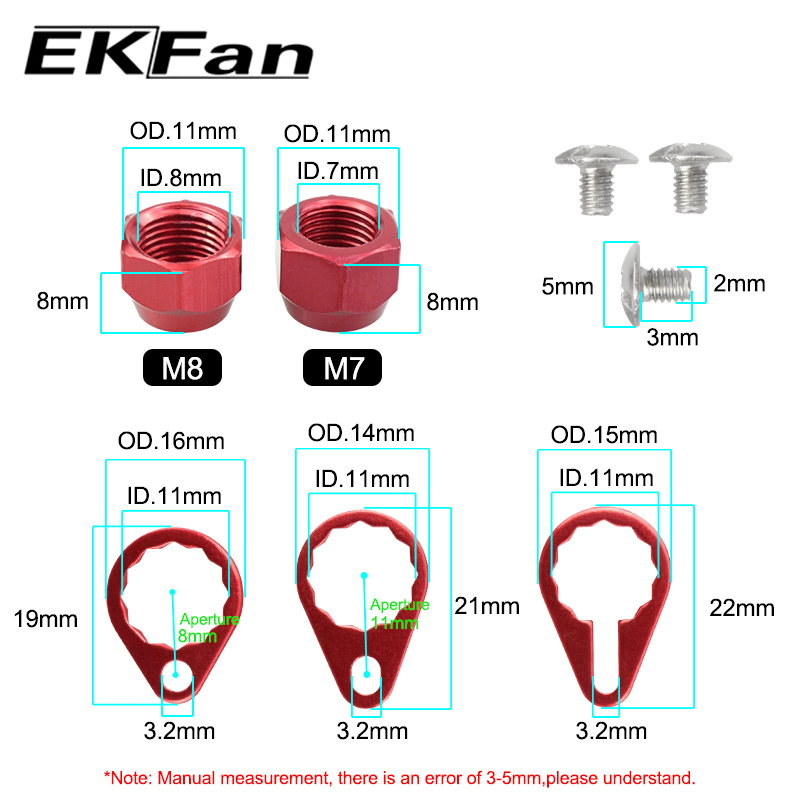 EKFan M7 M8 гайки из сплава, с – обзор и цена Reel Drag Knob